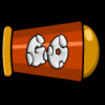 flying shell Gezündete Rakete